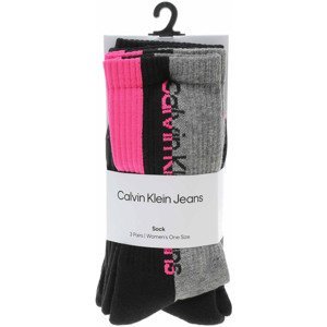 Calvin Klein Jeans  dámské ponožky 701218754001999 black  Ponožky Černá