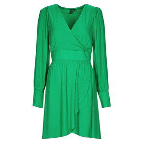 Vero Moda  VMPOLLIANA LS SHORT DRESS WVN  Krátké šaty Zelená