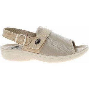 Medi Line  Dámské sandály  1416/S beige Lycra Cocco-Net  Pracovní obuv Béžová