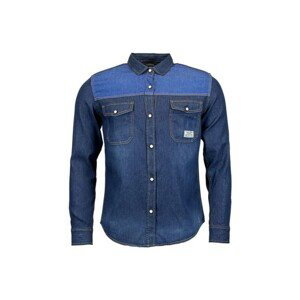Ekw  Pánská džínová košile s dlouhým rukávem Feiler modrá  Košile s dlouhymi rukáv Modrá