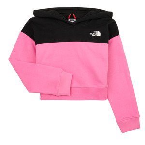 The North Face  Girls Drew Peak Crop P/O Hoodie  Mikiny Dětské Růžová