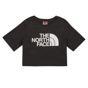 The North Face  Girls S/S Crop Easy Tee  Trička s krátkým rukávem Dětské Černá