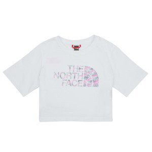 The North Face  Girls S/S Crop Easy Tee  Trička s krátkým rukávem Dětské Bílá