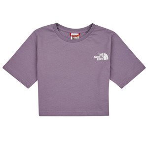 The North Face  Girls S/S Crop Simple Dome Tee  Trička s krátkým rukávem Dětské Fialová