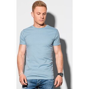 Ombre  Pánské basic tričko Elis světle modrá  Trička s krátkým rukávem Modrá