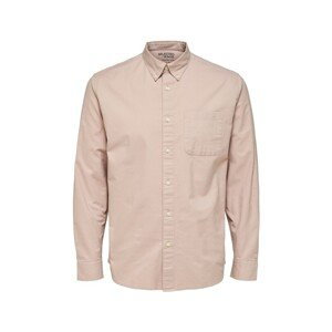 Selected  Noos Regrick Oxford Shirt - Shadow Gray  Košile s dlouhymi rukáv Růžová