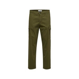 Selected  Noos Slim Tapered Wick Cargo Pants - Winter Moss  Kalhoty Zelená