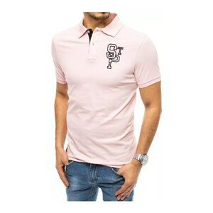 D Street  Pánské polo tričko s výšivkou Ilme růžová  Trička & Pola Růžová