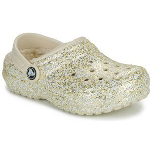 Crocs  Classic Lined Glitter Clog K  Pantofle Dětské Béžová