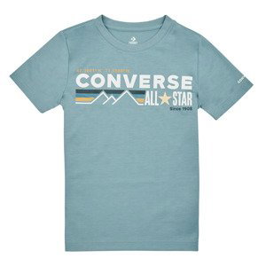 Converse  WORDMARKCHESTSTRIPE  Trička s krátkým rukávem Dětské Modrá