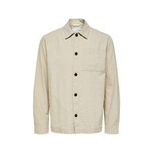 Selected  Noos Linen Overshirt - Angora  Košile s dlouhymi rukáv Béžová
