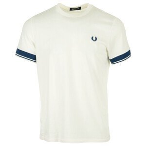 Fred Perry  Contrast Cuff T-Shirt  Trička s krátkým rukávem Bílá