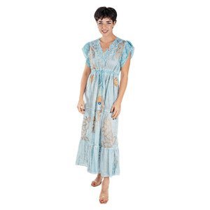 Isla Bonita By Sigris  Dlouhé Midi Šaty  Společenské šaty Modrá
