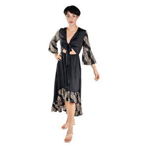 Isla Bonita By Sigris  Dlouhé Midi Šaty  Společenské šaty Černá