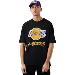 New-Era  NBA Los Angeles Lakers Script Mesh Tee  Trička s krátkým rukávem Černá
