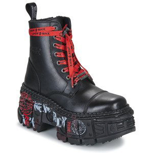 New Rock  M-WALL126CCT-C1  Kotníkové boty Černá