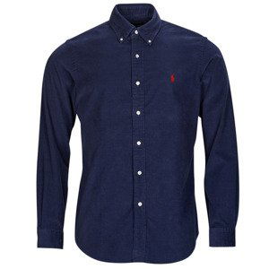 Polo Ralph Lauren  CHEMISE COUPE DROITE EN VELOURS COTELE  Košile s dlouhymi rukáv Tmavě modrá