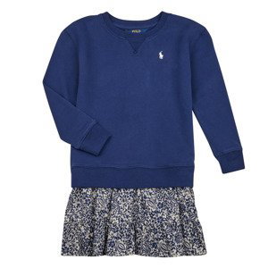 Polo Ralph Lauren  LS CN DRESS-DRESSES-DAY DRESS  Krátké šaty Dětské Tmavě modrá