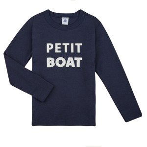 Petit Bateau  LOGAN  Trička s dlouhými rukávy Dětské Tmavě modrá