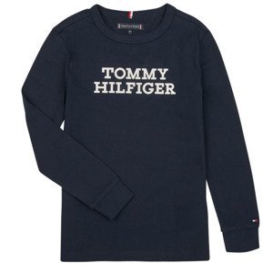 Tommy Hilfiger  TOMMY HILFIGER LOGO TEE L/S  Trička s dlouhými rukávy Dětské Tmavě modrá