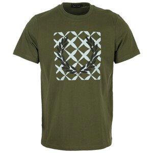 Fred Perry  Cross Stitch Printed T-Shirt  Trička s krátkým rukávem Zelená