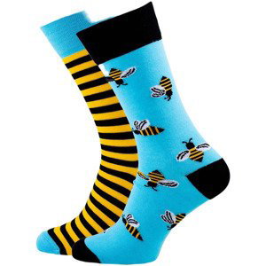 Many Mornings  Veselé unisex ponožky Bee Bee  Doplňky k obuvi Modrá