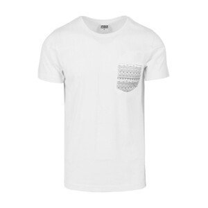 Mister Tee  Moderní pánské tričko Aztec bílé  Trička s krátkým rukávem Bílá
