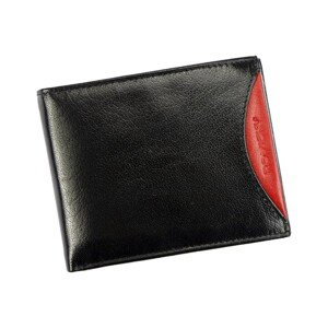 Rovicky  Černo-červená kožená pánská peněženka RFID v krabičce  Peněženky Černá