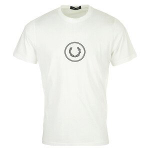 Fred Perry  Circle Branding T-Shirt  Trička s krátkým rukávem Bílá