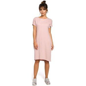 Bewear  Dámské midi šaty Almut B050 růžová  Krátké šaty Růžová