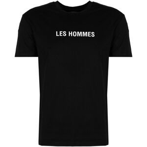 Les Hommes  LF224302-0700-9001 | Grafic Print  Trička s krátkým rukávem Černá