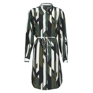 Vero Moda  VMNUNA JOSIE LS SHORT SHIRT  Krátké šaty Zelená