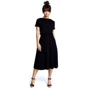 Bewear  Dámské midi šaty Evap B067 černá  Krátké šaty Černá
