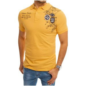 D Street  Pánské polo tričko s potiskem Nensi žlutá  Trička & Pola Žlutá