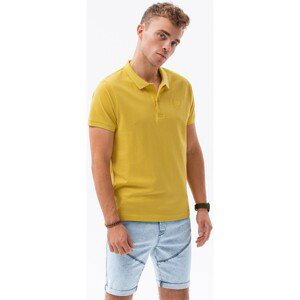 Ombre  Pánské tričko s límečkem Douglas žlutá  Trička s krátkým rukávem Žlutá
