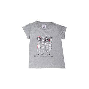 Miss Girly  T-shirt manches courtes fille FRIGIRLY  Trička s krátkým rukávem Dětské Šedá