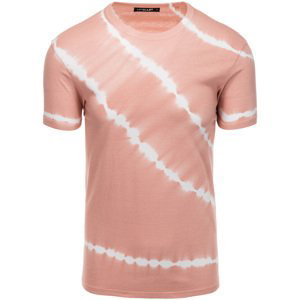 Ombre  Pánské tričko s potiskem Kapuk růžová  Trička s krátkým rukávem Růžová