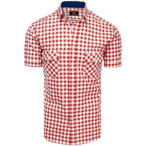 D Street  Pánská kostkovaná košile s krátkým rukávem Nalnt  Košile s dlouhymi rukáv