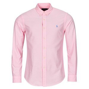 Polo Ralph Lauren  CHEMISE AJUSTEE SLIM FIT EN OXFORD LEGER  Košile s dlouhymi rukáv Růžová