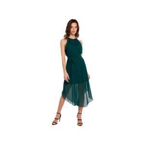 Makover  Dámské midi šaty Flone K137 zelená  Krátké šaty Zelená