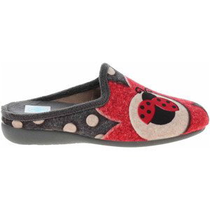 Medi Line  Dámské domácí pantofle  5145-023 gris  Pantofle Červená
