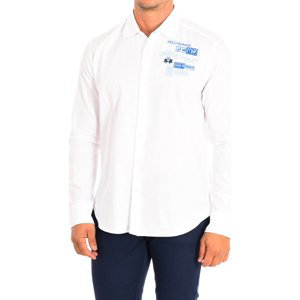 La Martina  TMC602-OX083-00001  Košile s dlouhymi rukáv Bílá