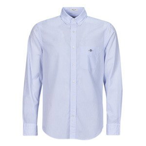 Gant  REG POPLIN STRIPE SHIRT  Košile s dlouhymi rukáv Modrá