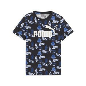 Puma  ESS+ MID 90S AOP TEE B  Trička s krátkým rukávem Dětské Modrá