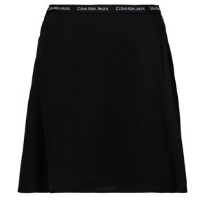 Calvin Klein Jeans  LOGO ELASTIC SKIRT  Krátké sukně Černá