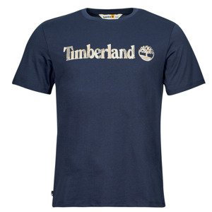 Timberland  Camo Linear Logo Short Sleeve Tee  Trička s krátkým rukávem Tmavě modrá