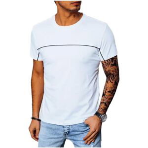 D Street  Pánské tričko s krátkým rukávem Dhundup bílá  Trička s krátkým rukávem Bílá