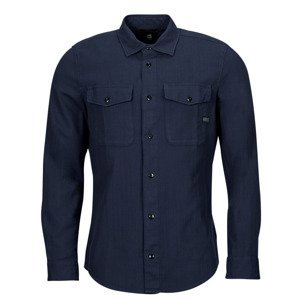 G-Star Raw  marine slim shirt l\s  Košile s dlouhymi rukáv Tmavě modrá
