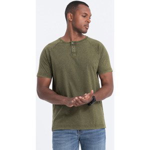 Ombre  Pánské tričko s krátkým rukávem Kamains tmavě  Trička s krátkým rukávem Zelená
