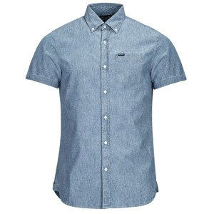Superdry  VINTAGE OXFORD S/S SHIRT  Košile s krátkými rukávy Modrá